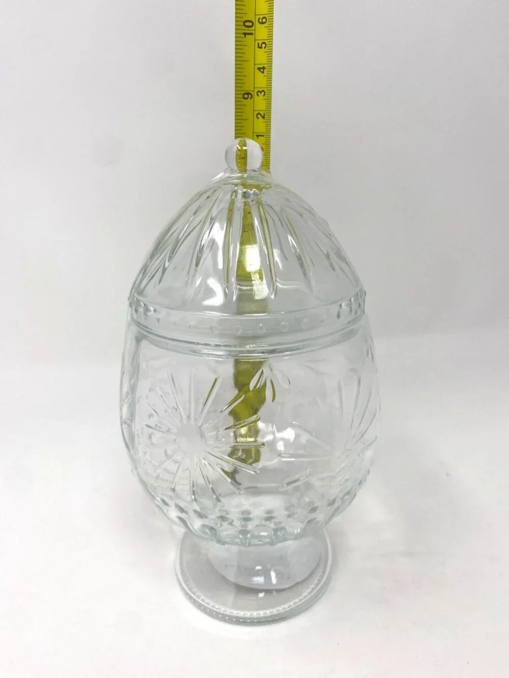 Target Clear Glass Pedestal Vessel Easter Egg Decor Candy Jar Canister